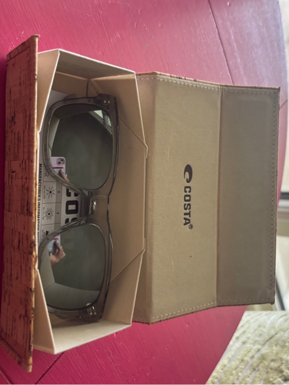 Costa Sunglasses with Olive Lenses and Translucent Brown Frame